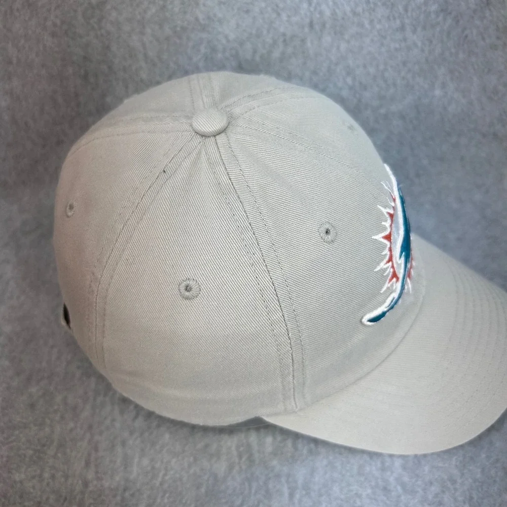 Miami Dolphins Logo Mens Gray NFL Team Apparel Baseball Hat Adjustable OSFM